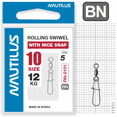 Nautilus   Rolling Swivel 0101 with Nice Snap size #10  12 -  -   