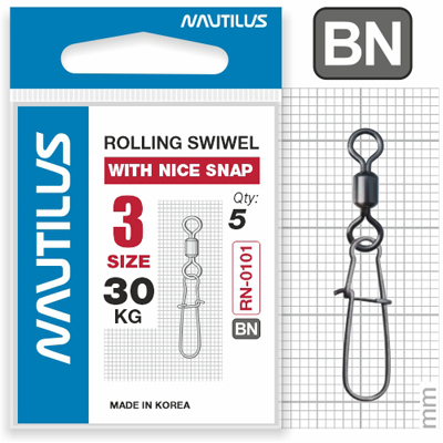  Nautilus   Rolling Swivel 0101 with Nice Snap size # 3  30 -  -   
