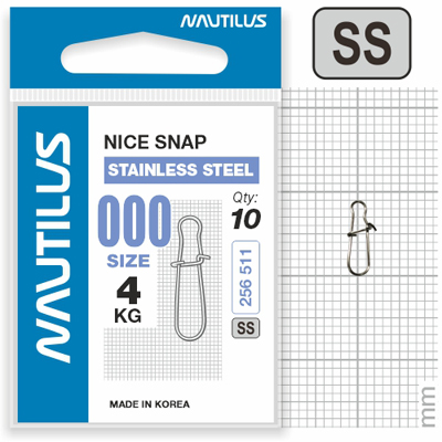  Nautilus Nice Snap stainless steel size #   000  4 -  -   