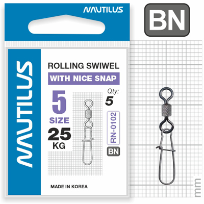 Nautilus   Rolling Swivel 0102 with Nice Snap size # 5  25 -  -   