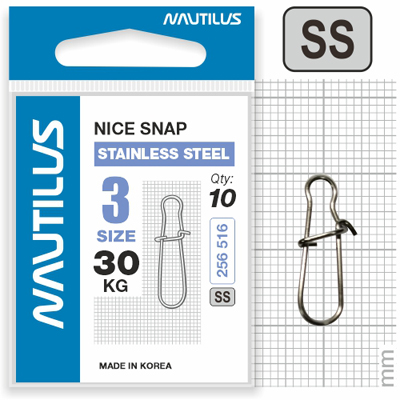  Nautilus Nice Snap stainless steel size # 3  30 -  -   