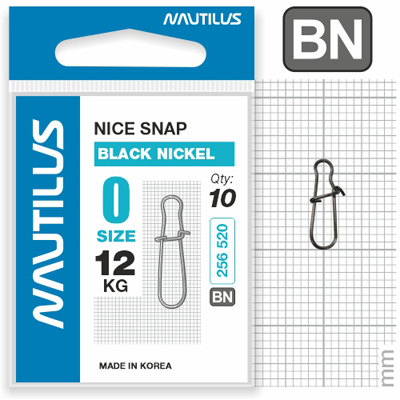  Nautilus Nice Snap black nickel size # 0  12 -  -   