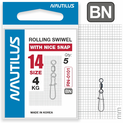  Nautilus   Rolling Swivel 0101 with Nice Snap size #14  4 -  -   