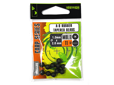  HITFISH Carp Series A-8 Rubber Tapered Beads d 1.0 2.0 MBL -  -    1