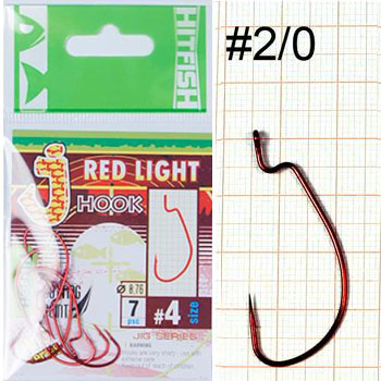   HITFISH J-Red Light Hook RD  2/0 -  -   