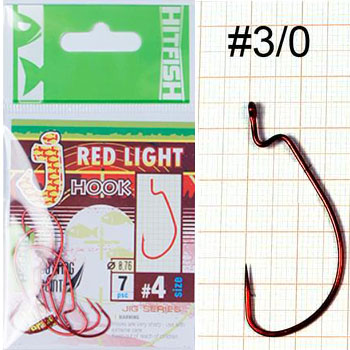   HITFISH J-Red Light Hook RD  3/0 -  -   